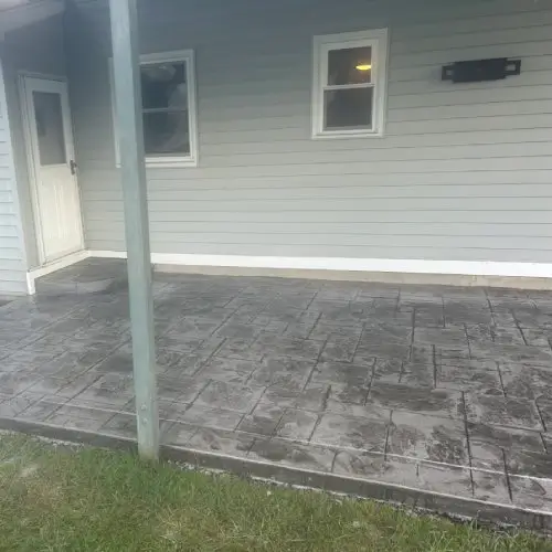 Transformed a backyard space with a custom stamped concrete patio, adding texture and curb appeal.